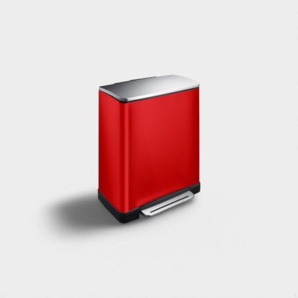 E-Cube recycling pedaalemmer 28+18 liter rood